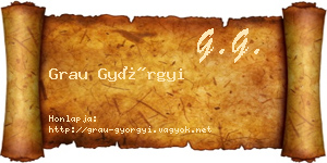 Grau Györgyi névjegykártya